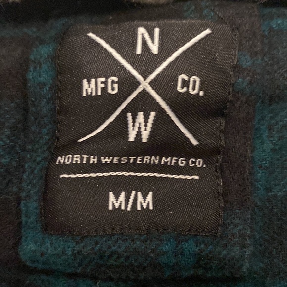 North western MFG co. Boys soft flannel plaid hoodie - Picture 4 of 8